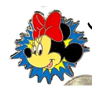 Disney Minnie Mouse Trading Pin Hair Bow Starburst Lapel Pin Brooch Badge Pin